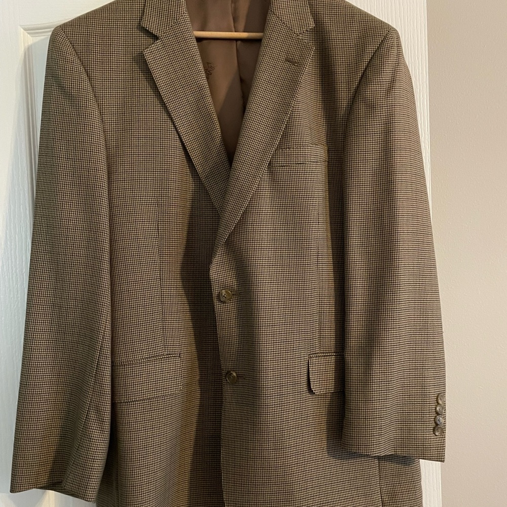 Men's Brown Checkered Blazer